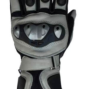 Gants de course unisexes à doigts entiers en cuir imperméable, technologie d'écran tactile coupe-vent pour le sport, motif de ceinture d'équitation moto - Product Image 5