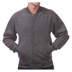 Chaqueta universitaria de invierno con cuello levantado y manga de lana de alta calidad para hombre, logotipo personalizado, tela de lona estilo béisbol con letras de vuelo - Product Image 1