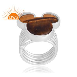 แหวนพลอยสีเหลืองตาเสือธรรมชาติดีไซน์ใหม่เครื่องประดับสำหรับผู้หญิงของขวัญสำหรับผู้หญิงสำหรับเธอดีไซน์แบบกำหนดเอง - Product Image 1