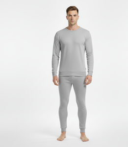 Traje Térmico Gris para Hombre Ice Harbor, Suave, de Manga Larga, Tejido Transpirable que Retiene el Calor, Diseñado para Clima Frío - Product Image 1
