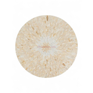 Manteles Individuales Modernos Inovy de Nácar, Elaborados con Materiales Naturales para una Decoración de Mesa Sostenible, de Vietnam - Product Image 1