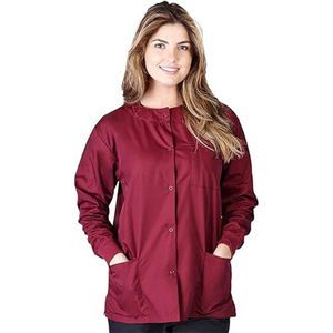 Blouse médicale pour femmes, tissu léger, doux et extensible, fermeture éclair intégrale, poche pratique, personnalisation pour le personnel - Product Image 3