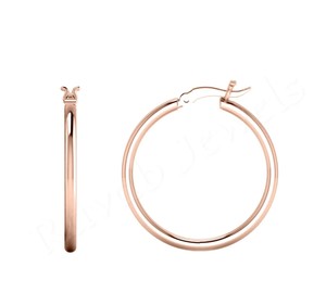 Customized S925 Sterling <b>Silver</b> Minimalist 15 25mm <b>Solid</b> <b>Hoop</b> <b>Earrings</b> for Women Perfect Wedding Gift Good Quality Fashion - Product Image 4