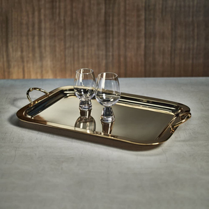 Rectangular Shape <b>Food</b> Serving Tray in <b>Gold</b> Aluminium With Elegant Finished Perfect for Restaurant and Hotel Accessories - Product Image 3