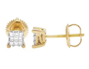 Nuevo diseño de joyería en Plata de Ley 925 Iced Out Moissanite Princess Diamond Stud VVS Moissanite pendientes para mujer - Product Image 4