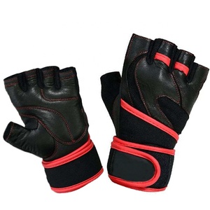 FIGHTSENSE Leather <b>Weight</b> Lifting <b>Gloves</b> with Long Wrist Wraps Support for Men's Powerlifting - Product Image 5