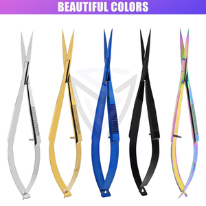 Tijeras de Resorte de Acero Inoxidable Rectas para Cejas, Recorte de Pestañas y Bordado, Certificación CE - Product Image 6