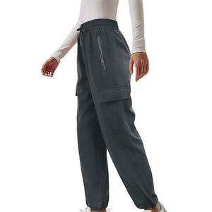 Pantalon Cargo taille haute en Cordura imprimé personnalisé pour femmes pantalon ample multi-poches grande taille cordon vêtements de travail pour formelle - Product Image 1