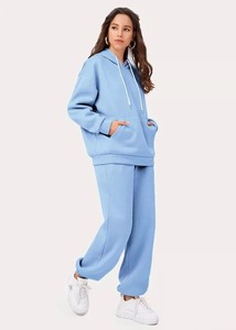 Conjunto Deportivo de Moda de Alta Calidad para Mujer, Chándal 2023, Venta al por Mayor Personalizada, Transpirable, 65% Algodón, 35% Poliéster, Conjunto de 2 Piezas con Sudadera con Capucha - Product Image 3