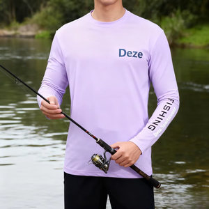 Camisa de Pesca de Alto Rendimiento, Multicolor, Manga Larga, Protección UV, Secado Rápido, para Deportes de Pesca al Aire Libre - Product Image 2