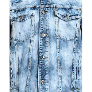 Chaqueta Vaquera Entallada para Hombre, Estilo Urbano, Personalizable, de Secado Rápido, Transpirable, Ecológica, Lavada a la Piedra, de Alta Calidad, Envío Gratis - Product Image 4