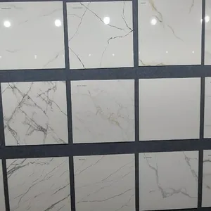 Preço de mármore vitrificado branco brilhante 600x600mm Porcelana Polido Ladrilhos Cerâmicos 60x60 Mármore Olhe Telhas Cerâmicas