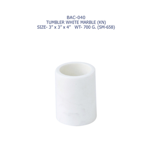 Gobelet en marbre blanc de haute qualité élégant verre de marbre fait à la main pour la maison et l'hôtel décor de salle de bain en gros de l'Inde - Product Image 2