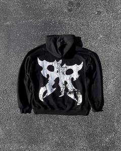 Factory Customized Screen Printing Logo Vintage Washed <b>Hoodies</b> <b>Thick</b> 100%Cotton <b>Men</b> Oversized Pullover Drop Shoulder Hoodie - Product Image 3