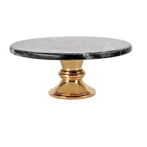 Soporte para servir postres y pasteles, muy vendido, con superficie de mármol y marco dorado, para bodas, aniversarios y celebraciones. - Product Image 1