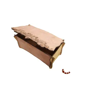 Caja MDF de corte láser de estilo único para embalaje de regalo, caja de madera ajustable de tamaño libre, caja de regalo de alta calidad para decoración artesanal