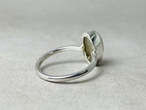 Anillo de piedra lunar ovalada auténtica personalizada, anillos de piedras preciosas de arcoíris de Plata de Ley 925, anillo de dedo fino minimalista de moda delicada - Product Image 5