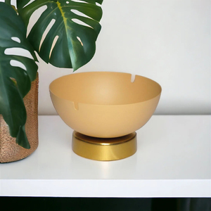 Bol décoratif moderne en or mat avec base ronde Bol élégant en métal pour fruits ou collations pour la décoration de table à manger à la maison - Product Image 2
