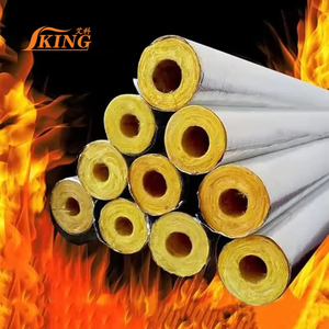 ISOKING isolamento termico tubo di lana di vetro coperto da foglio di alluminio isolante tubo <span class=keywords><strong>caldaia</strong></span> in fibra di vetro - Product Image 6