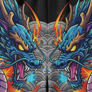 Pantalones Cortos de Malla para Hombre al por Mayor, Transpirables, con Gráfico de Dragón Azul, Estilo Japonés, Hip Hop, para Verano - Product Image 5