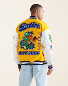 Veste de baseball en denim streetwear personnalisée pour hommes - Grandes tailles, couleurs et logo personnalisés, style urbain - Product Image 4