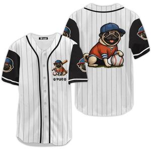 Maillot de baseball décontracté et amusant à motif de personnage, grande taille, pour les amateurs de dessins animés et de films, imprimé par transfert thermique, 100 % coton - Product Image 5