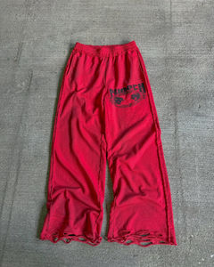 Pantalones de chándal para hombre lavados con ácido Vintage personalizados, pantalones de chándal holgados con estampado Digital de cintura elástica de Hip Hop desteñidos al sol - Product Image 4