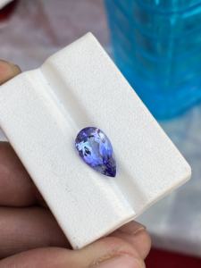 3.32 carats incroyable pierre de taille en forme de poire tanzanite naturelle avec une bonne couleur et lustre qualité tanzanite zoisite naturelle pour bijoux - Product Image 5