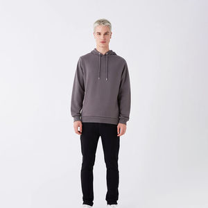 Vente en gros 100% coton pull à capuche Streetwear sweats à capuche hommes logo personnalisé brodé polaire vêtements d'hiver écran respirant - Product Image 4