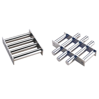 Grille magnétique en acier inoxydable sur mesure pour trémie à aimants permanents, idéale pour les poudres sèches et les granulés plastiques