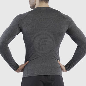 Camisas de compresión ajustadas de peso ligero para hombre, camisas de compresión de alta calidad de Color sólido de algodón 100% - Product Image 2