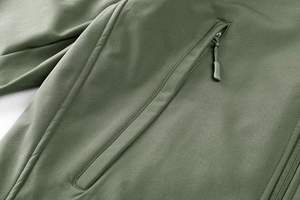 Offre Spéciale hommes hiver extérieur veste imperméable respirant coupe-vent Softshell conception capuche léger tissu matériel en gros - Product Image 5