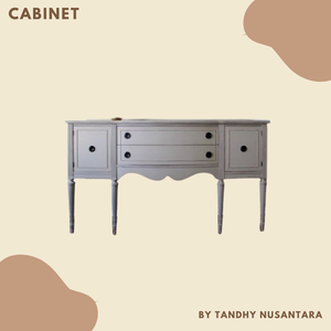 Armoire de luxe en bois de style antique européen avec deux rangements et trois tiroirs pour le salon en usine directe - Product Image 6