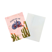 Cartes de vœux 3D pop-up sur le thème des armadillos en couple pour la Saint-Valentin, carte pop-up 3D avec enveloppe, parfaite pour la Saint-Valentin
