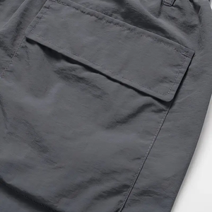 Pantalones cortos Cargo de algodón informales de verano para hombre, cintura media, cierre con cordón, múltiples bolsillos, estampado sólido, lavable a máquina para uso en el gimnasio - Product Image 4