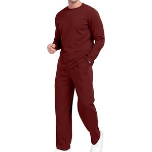 Conjunto informal de 2 piezas para hombre, Sudadera con cuello redondo, chándal y pantalones de chándal, conjunto de chándal - Product Image 4