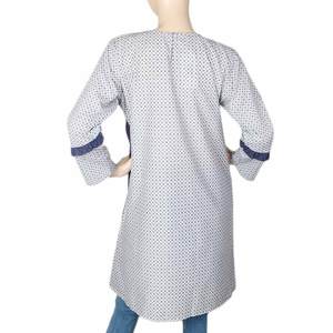 Kurti de Algodón para Mujer - Azul Marino y Gris - Product Image 4