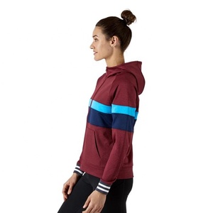 Sudadera con capucha bordada personalizada de manga larga con cremallera frontal para mujer - Product Image 2