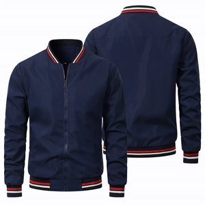 2024 Spring and Autumn Men's <b>Jacket</b> Coat Neck Zipper Coat Comfortable Pocket <b>Cycling</b> Coat - Product Image 3