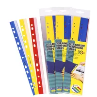 Tiras Autoadhesivas de PP Perforadas para Encuadernación, 28x297mm, Multicolor, para Encuadernadores Universales de 11 Agujeros, Sin Necesidad de Perforar, Personalizables