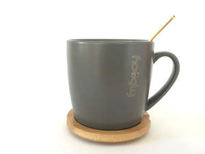 Full <b>set</b> ceramic <b>mug</b> with bamboo lid - Product Image 2