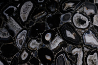 Tuiles rectangulaires en agate noire, écologiques, durables, design moderne pour la décoration intérieure