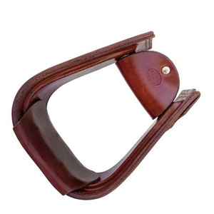 Étriers de selle de cheval Western de qualité supérieure Étriers recouverts de cuir usiné à la main de 5 "Étriers d'équitation Western Riding - Product Image 6
