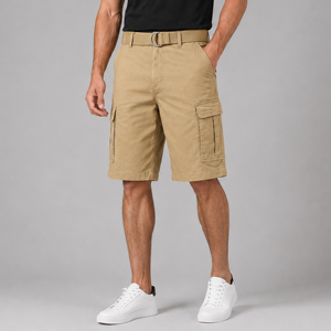 Men's Casual Zipper Fly 100% Cotton Canvas Eco-Friendly Cargo Shorts - Product Image 3