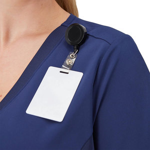 Top descuento fábrica personalizado satén enfermería Scrub conjuntos mangas cortas tulipán Hospital médico trabajo uniformes - Product Image 4