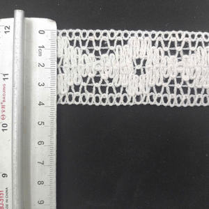 100% polyester, largeur 3,9 cm, dentelle vintage de luxe blanche avec motif floral, à utiliser pour les accessoires de robe d'été - Product Image 3