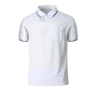 OEM/ ODM vêtements pour hommes grande taille quart de fermeture éclair polos de couleur unie pour hommes respirant Gym Fitness vêtements de sport décontractés polos - Product Image 6