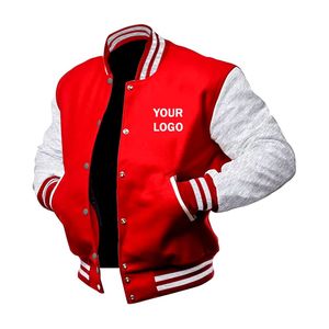 Veste de baseball d'hiver pour homme de haute qualité, style streetwear, avec col montant et logo brodé sur le devant, pour la vente en gros - Product Image 3