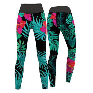 Custom womens printed activewear leggings OEM logo breathable stretch fabric great for fitness teamwear and brand promotion - Product Image 2