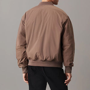 Chaqueta Bomber Acolchada para Hombre, con Cierre Completo, Resistente al Viento, Estilo Béisbol, Cuello Redondo, Puños Elásticos, Chaqueta de Invierno para Adultos - Product Image 3